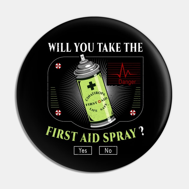 First Aid Spray Pin by logozaste