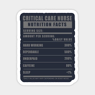 Critical Care Nurse Underpaid Job Humor Magnet