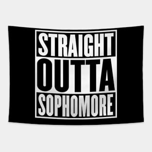 Straight Outta Sophomore Graduation Funny Tapestry