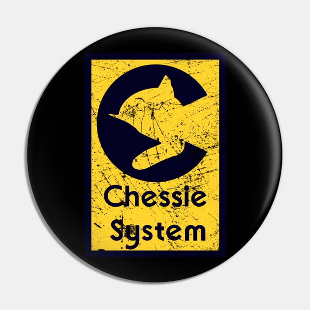 Distressed Chessie System Pin by Railway Tees For All