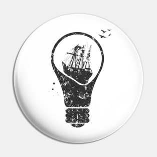 Light Bulb - Sail Ship Pin