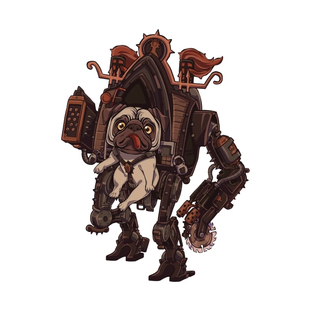 Pugnacious Paws: The Mighty War Machine of the Pug by Holymayo Tee