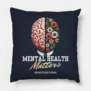 End the Stigma Mental Health Awareness Pillow