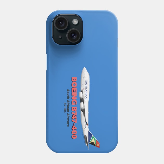 Boeing B747-400 - South African Airways Phone Case by TheArtofFlying