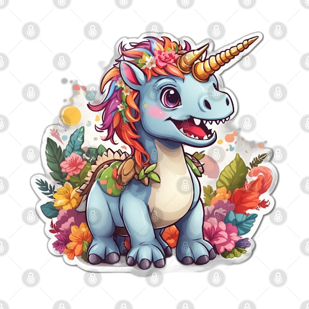 Unicorn Dinosaur, T-Rex Funny Unicorns Party Rainbow Squad Gifts for Kids Boys Girls by powerdesign01