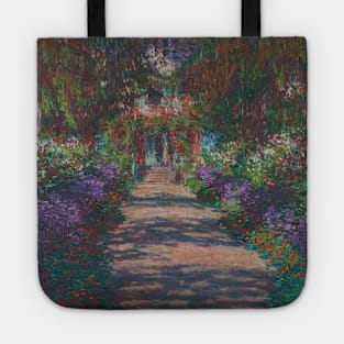 An Avenue in Monet's Garden at Giverny by Claude Monet Tote