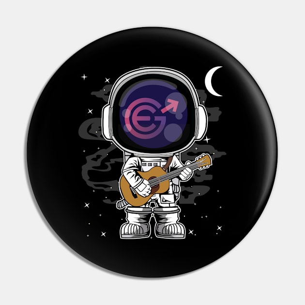 Astronaut Guitar Evergrow EGC Coin To The Moon Crypto Token Cryptocurrency Blockchain Wallet Birthday Gift For Men Women Kids Pin by Thingking About