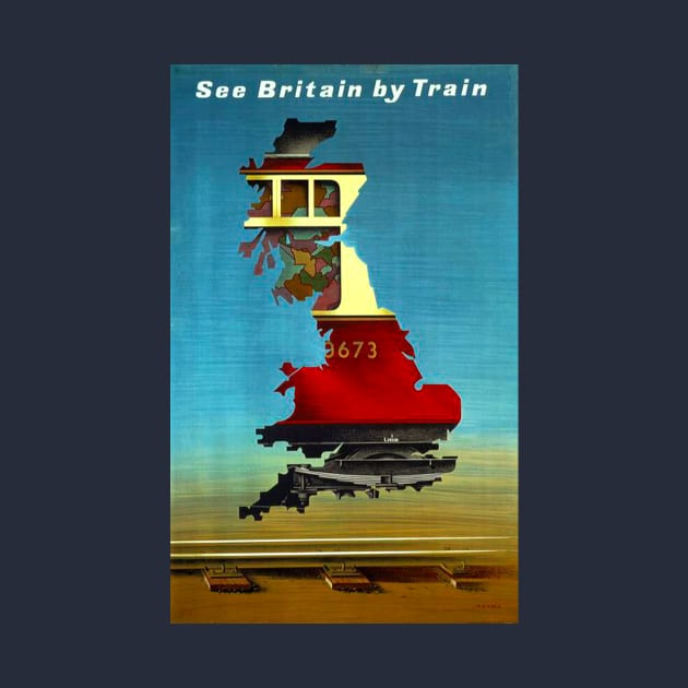 Vintage Travel Poster - See Britain by Rail by Starbase79