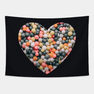 Vintage Sphere Sprinkles Dessert Heart Photograph Tapestry