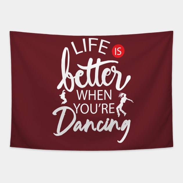 Dancing Is Life Tapestry by keshanDSTR