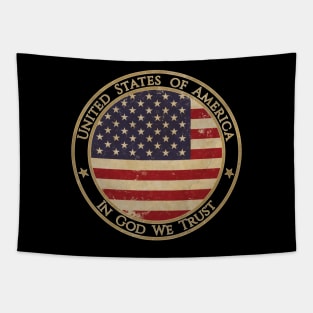 Vintage United States of America USA North American Flag Tapestry