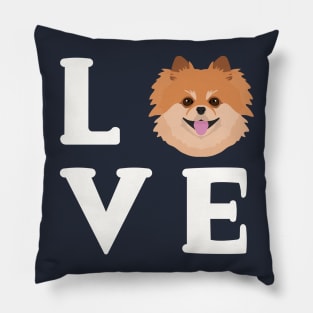 Love Pomeranians - Pom Pom Dog Puppy Face Pillow
