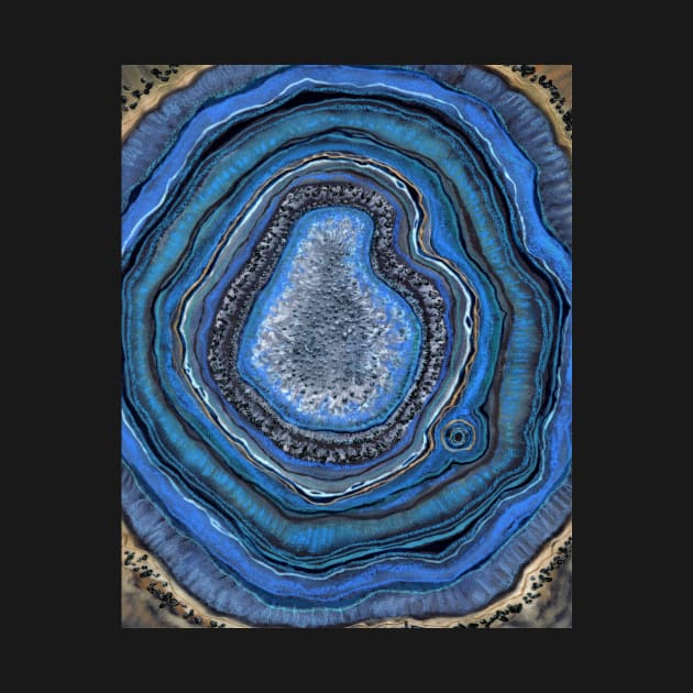 LAPIS LAZULI GEODE ART ULTRAMARINE BLUE RARE by ArtisticEnvironments