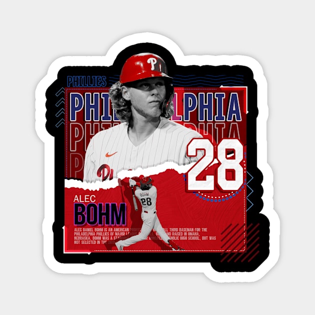 Alec Bohm Baseball Paper Poster Phillies - Alec Bohm - Magnet