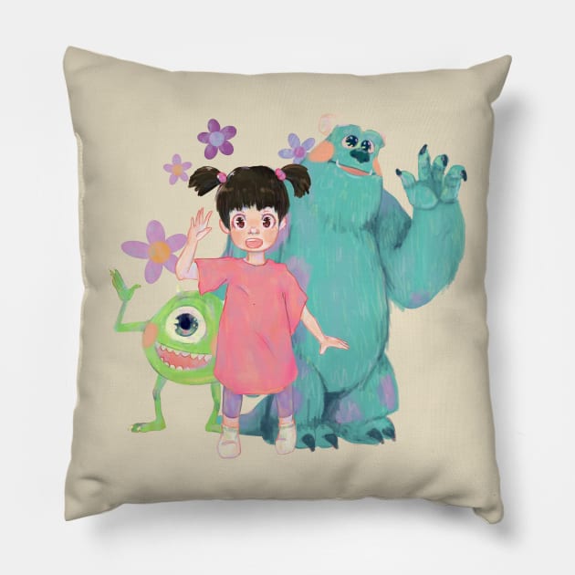 Monsters inc Pillow by Rosbel