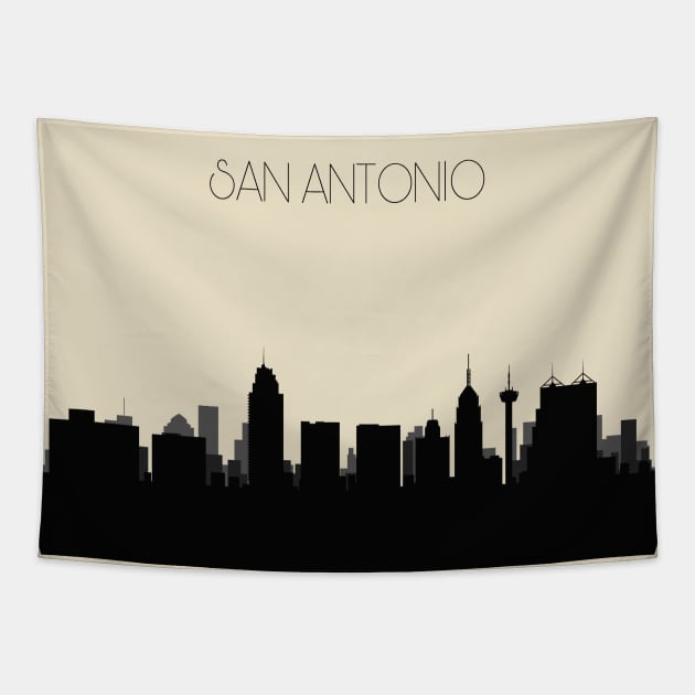 San Antonio Skyline Tapestry by inspirowl