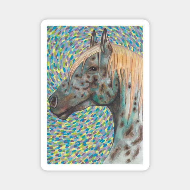 Beautiful appaloosa horse with lots of colors Magnet by deadblackpony