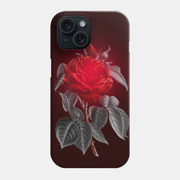 Blood red vampire rose Phone Case by pickledpossums