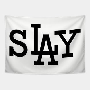 sLAy (Black) Tapestry