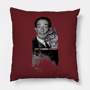 Quote for Salvador Dali, I Don&#39;t Do Drugs, I Am Drugs Pillow