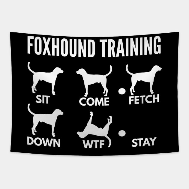 American Foxhound Training Foxhound Tricks Tapestry by DoggyStyles