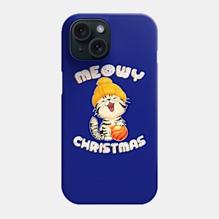 Cute Xmas Kitten Meowy Christmas Phone Case