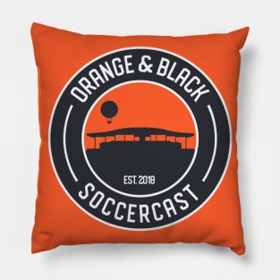 Orange & Black SoccerCast Pillow