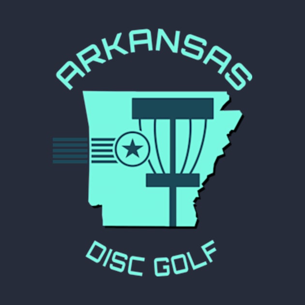 Arkansas Disc Golf - Shape Light Green by grahamwilliams
