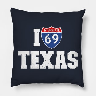 I69 Texas Highway Sign Pillow