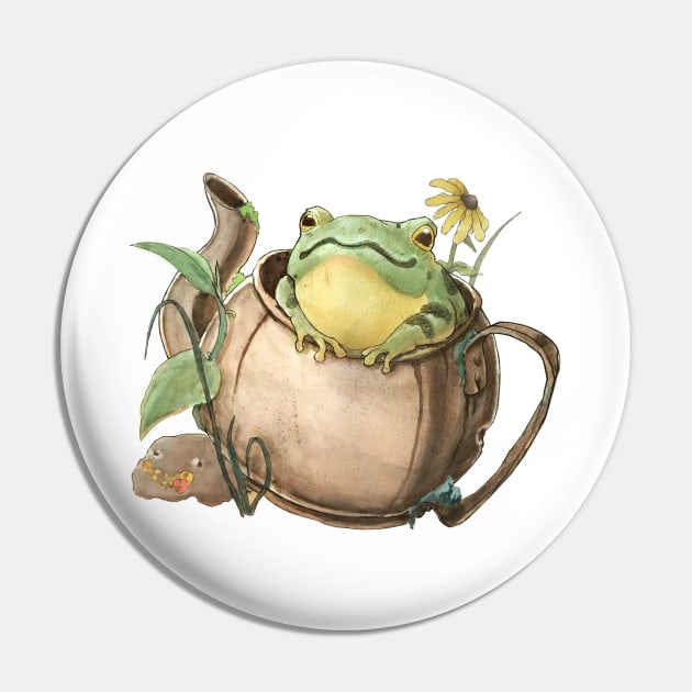 Froggy in a Teapot - George Washington - Over The Garden Wall Frog Pin by sheehanstudios