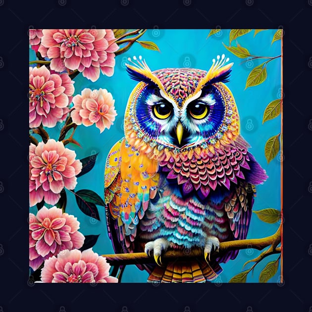 Beautiful Colorful Owl by Dreamy Feminine