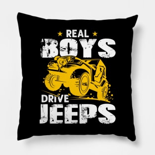 Real Boys Drive Jeeps Jeep Men/Women/Kid Jeeps Lover Pillow