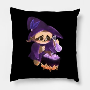 cute little witch and poisson Pillow