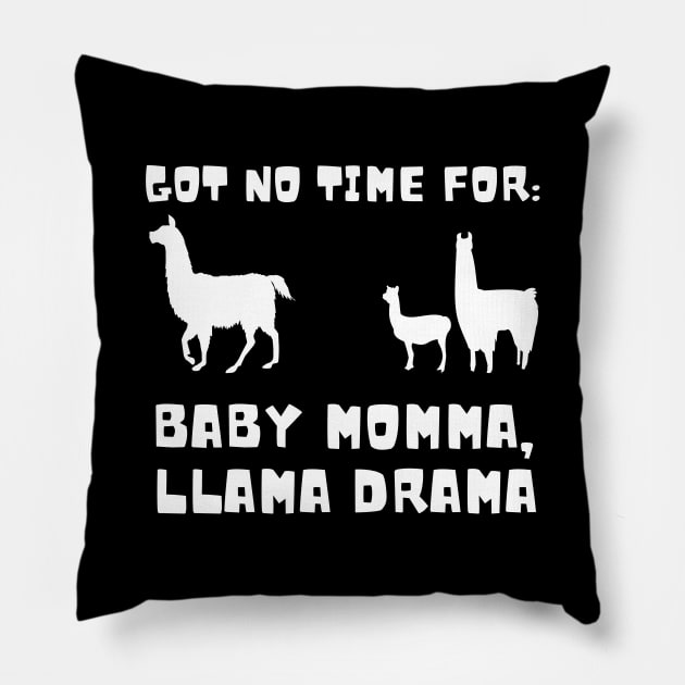 Baby Mama Llama Drama 01a Pillow by RakentStudios