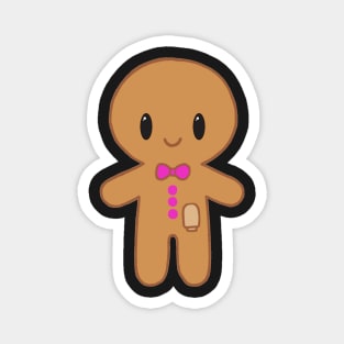 Gingerbread man with Ostomy (Pink) Magnet