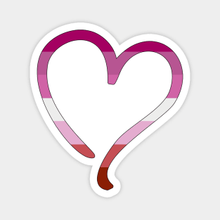 Lesbian Pride Flag Heart Magnet