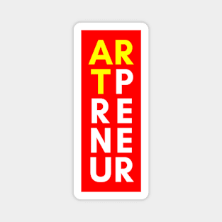 ARTPRENEUR RED SQUARE VERTICAL Magnet