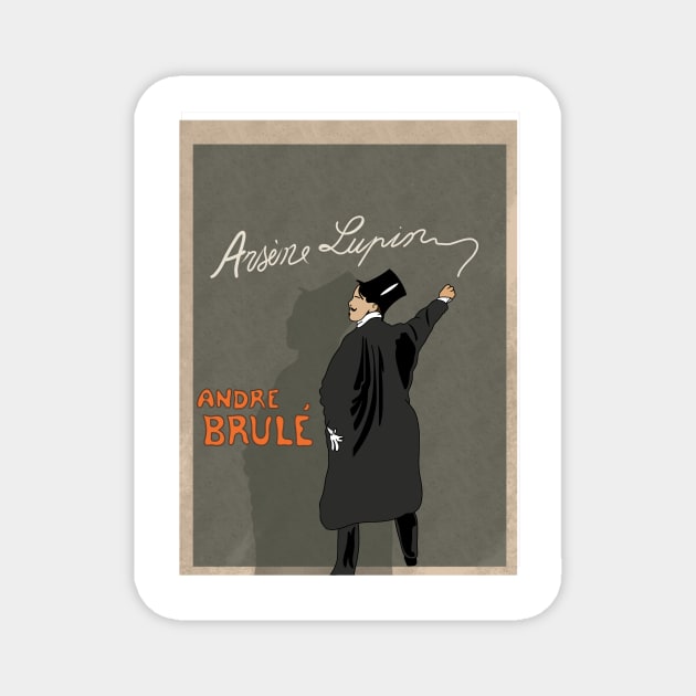 Arsene Lupin Maurice Leblanc Magnet by Lazarakos