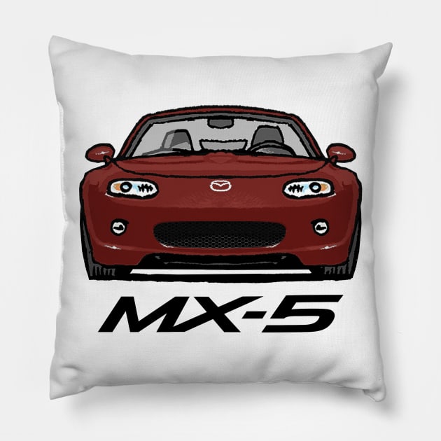MX5 NC1 Copper Red Pillow by Woreth