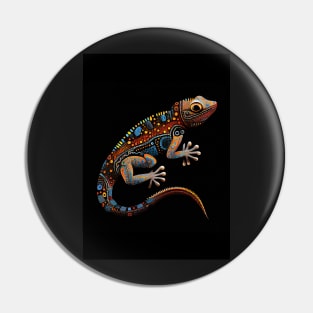 Aboriginal Art Inspired Lizard dot art painting Pin