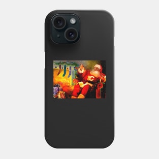 Santa is a flame fan Phone Case