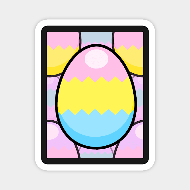 Cartoon Spring Easter Eggs Magnet by dogbone42
