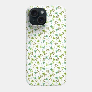 Happy Green Clover Leaves Art Pattern Phone Case