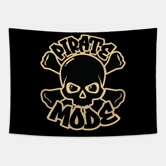 Fun Pirate Mode Graphic Tapestry by Graphic Duster