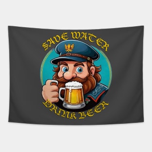 Save Water Drink Beer Tapestry