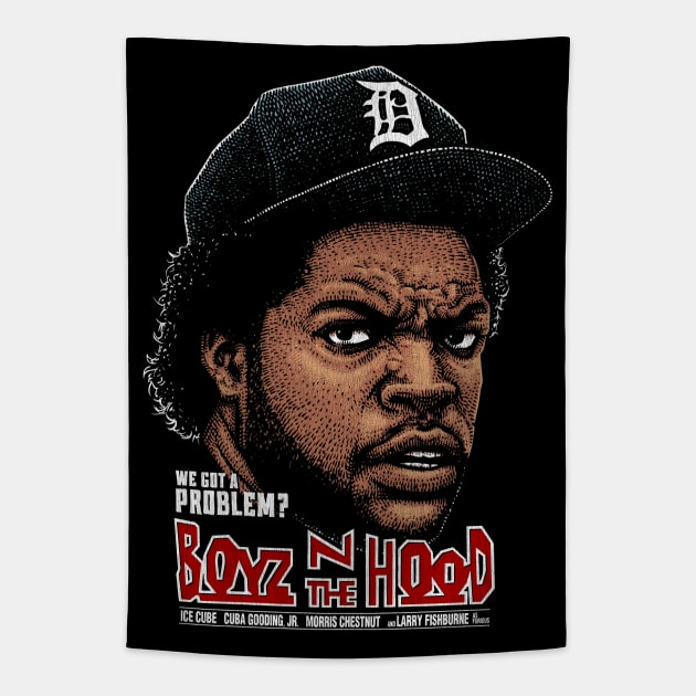 Boyz N The Hood, Ice Cube, Doughboy Tapestry by PeligroGraphics