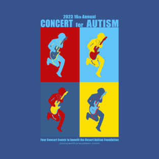 16th Annual Concert for Autism teaser shirt with light blue font T-Shirt