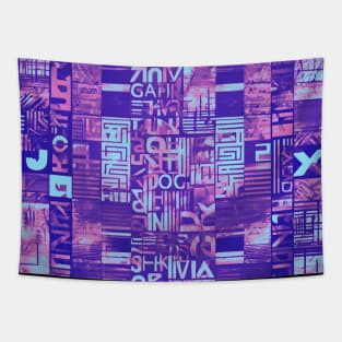 Neon advert pattern Tapestry