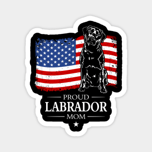 Proud patriotic Labrador Mom American Flag dog Magnet