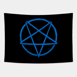 Baphomet Blue Satanic Pentagram | Hail Satan Tapestry